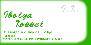 ibolya koppel business card